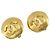 CHANEL Earring Metal Gold Tone CC