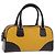 PRADA Hand Bag Leather Yellow Silver