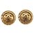 CHANEL COCO Mark Earring Metal Gold Tone CC - vista 2
