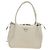 PRADA Hand Bag Vittero Dino Leather 2way White Gold - vista 13