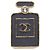 Spilla Chanel B23S motivo flacone di profumo Coco Mark Nero D'oro