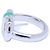Ring Hermès Anello Hermes SUR MER T54 Argento Verde - vista 2