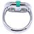 Ring Hermès Anello Hermes SUR MER T54 Argento Verde - vista 5