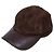 Cappello Gucci in pelle e camoscio con logo GG in rilievo Marrone scuro