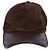 Cappello Gucci in pelle e camoscio con logo GG in rilievo Marrone scuro - vista 2