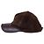 Cappello Gucci in pelle e camoscio con logo GG in rilievo Marrone scuro - vista 3
