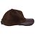 Cappello Gucci in pelle e camoscio con logo GG in rilievo Marrone scuro - vista 5