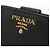 Cartera bi-fold Prada de piel Saffiano negra Negro - vista 6