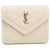 Saint Laurent Tri-fold Wallet in Ivory Roh