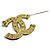 Chanel F24V Gold Coco Mark Brosche mit Kunstperlen Golden - Ansicht 5