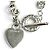 Collana girocollo Tiffany & Co. in argento 925 con ciondolo a cuore e chiusura T