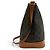 Céline Borsa a secchiello media in pelle Celine Triomphe Marrone - vista 5