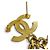 Spilla Trifoglio Chanel Vintage Coco Mark D'oro - vista 5