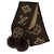 Louis Vuitton brauner Kaschmir-Stola mit Fuchsfell