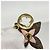 Louis Vuitton Monogram Bijou Sac Chaine Blooming Flower Keychain Charm Marrone Rosa D'oro - vista 3