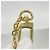 Louis Vuitton Monogram Bijou Sac Chaine Blooming Flower Keychain Charm Marrone Rosa D'oro - vista 4