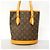 Borsa Tote Louis Vuitton Monogram Petite Bucket Marrone - vista 12