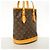 Borsa Tote Louis Vuitton Monogram Petite Bucket Marrone - vista 2