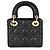 Borsa Christian Dior Cannage Lady Mini Nero Bianco - vista 2