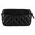 Borsa a tracolla Chanel Matelassé con patta da donna Nero Bianco - vista 2
