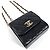 Borsa a tracolla Chanel Mini Matelassé Nero Bianco - vista 3