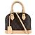 Borsa a mano Louis Vuitton Alma BB da donna Marrone Bianco Monogramma
