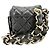Mini borsa Chanel Matelassé Nero Bianco - vista 2