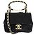 Borsa a tracolla Chanel Mini Matelassé Nero Bianco - vista 2