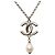 Collana con pendente Chanel Silver CC in ottone, strass e perle finte Argento - vista 3