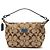 Coach Brown Mini Signature Canvas Hobo Marrone Marrone chiaro