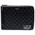 Pouch Chanel Reissue 2.55 con manico in pelle di vitello invecchiata nera, Large Nero - vista 7