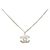 Collana con pendente Chanel Silver CC in ottone Argento - vista 2