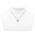 Collana con pendente Chanel Silver CC in ottone Argento - vista 7