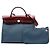 Hermès Blue Toile Herbag Zip 31 - vista 7