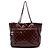 Chanel Ligne Tote aus rotem gestepptem Lackleder Chic and Glitter Bordeaux