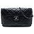 Chanel Black CC Quilted Aged Calfskin Embossed LAX Flap Nero