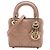 Dior Brown Micro Lambskin Cannage Lady Dior Marrone Carne