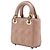 Dior Brown Micro Lambskin Cannage Lady Dior Marrone Carne - vista 2