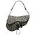 Diorissimo Saddle Bag aus grauem Canvas Braun