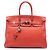 Hermès Orange Limited Edition Bicolor Clemence Birkin Retourne 35 Rot