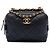 Borsa Bowling Chanel Mini CC Matelassé in Pelle di Agnello Nera Nero