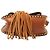 Chloé Borsa a tracolla Hudson piccola in pelle intrecciata marrone - vista 3