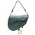Borsa Saddle Dior in pelle di vitello liscia verde
