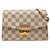 Louis Vuitton White Damier Azur Croisette Wallet on Chain Bianco