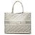 Dior Gray Medium Book Tote aus bestickter Oblique Canvas Braun
