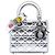 Dior Silver Small Metallic Lambskin Cannage My ABCDior Lady Dior Argento
