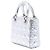 Dior Silver Small Metallic Lambskin Cannage My ABCDior Lady Dior Argento - vista 2