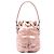 Mini borsa secchiello Fendi Mon Tresor in raso rosa