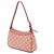 Borsa a tracolla Gucci Ophidia piccola in tela GG rosa - vista 2