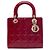 Dior Red Medium Patent Cannage Lady Dior Rosso Bordò